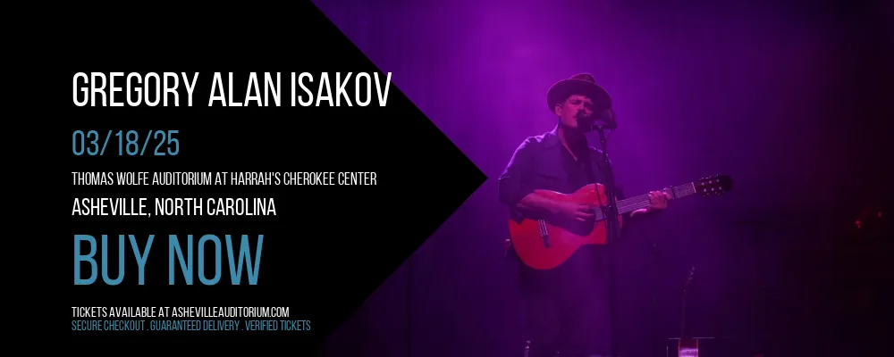 Gregory Alan Isakov at Thomas Wolfe Auditorium at Harrah's Cherokee Center